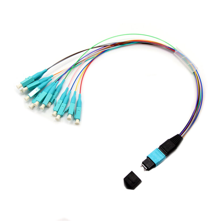 Om3 12f Mtp® (male) Lc Fan Out 0.9mm 30cm Cables