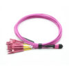 Om4 12 Cores Mpo Female To 6x Lc Duplex Harness Cables Assemblies.