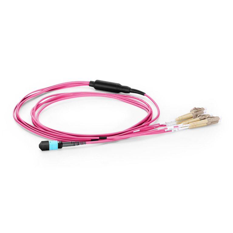 Om4 8 Cores Mtp® To 4x Lc Duplex Harness Cables Assemblies.