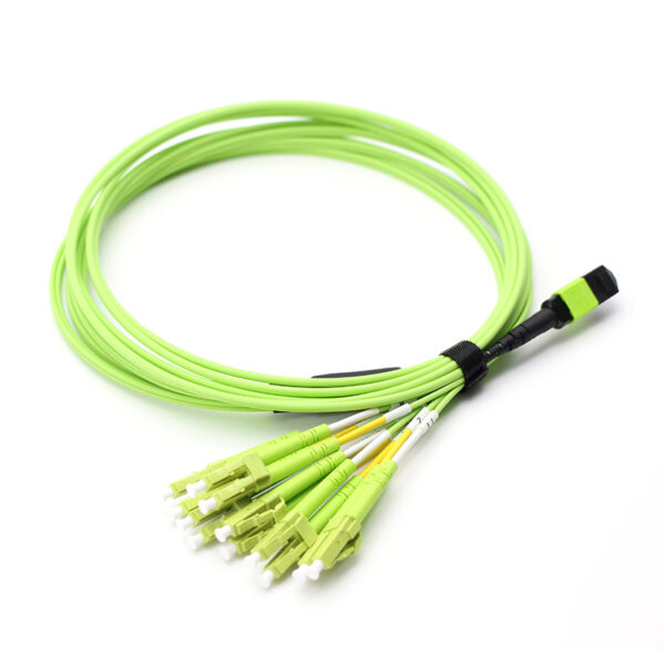 Om5 12 Cores Mpo Female To 6x Lc Duplex Fanout Patch Cord