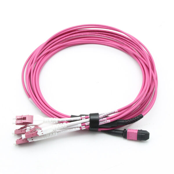 Om4 8f Armored Mpo Lc Fanout 2.0mm Breakout Cable