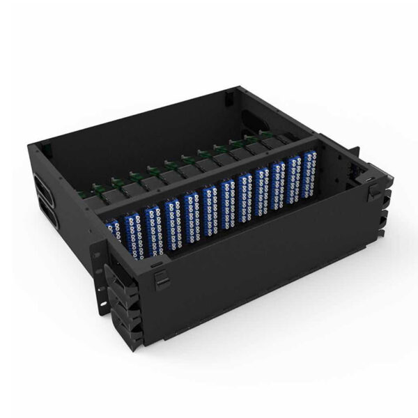 3u 288f 19' Uhd Mpo Lc Fixed Chassis With 12x Cassettes
