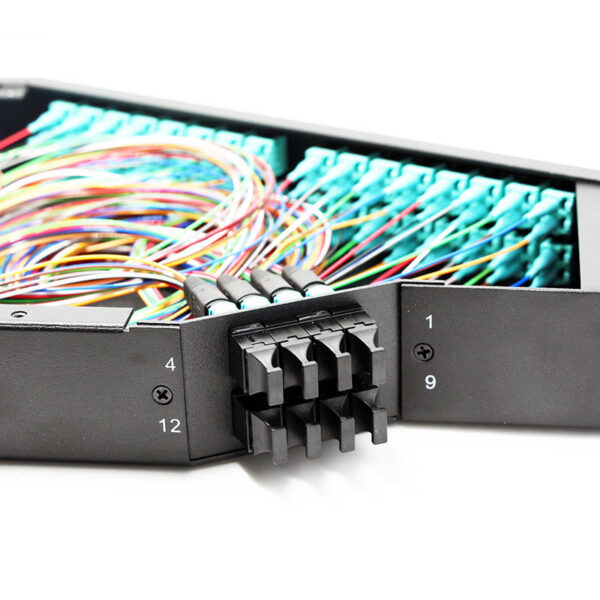 Uhd 128f 1u 19‘ 400g Mpo Lc Angled Rack Mount Patch Panel
