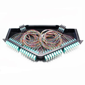 Uhd 128f 1u 19‘ Mpo Lc Angled Rack Mount Integrated Patch Panel