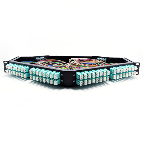 Uhd 128f 1u 19‘ Mpo&mtp Lc Angled Integrated Patch Panel Om3