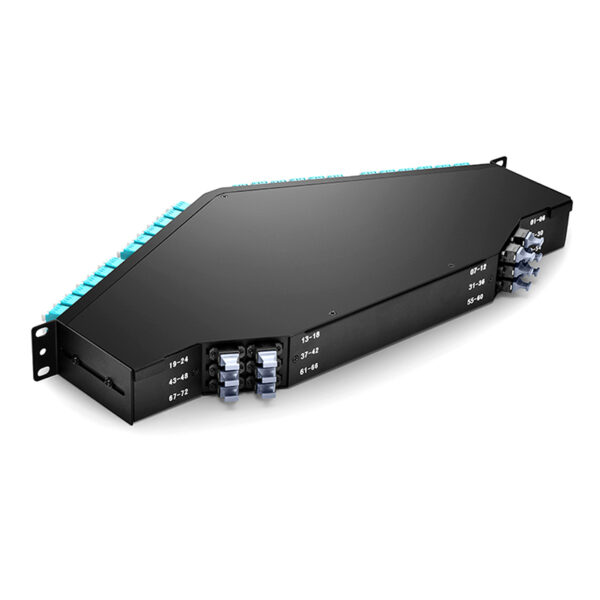 Uhd 144f 1u 19‘ Mpo&mtp Lc Angled Rack Mount Chassis Omc